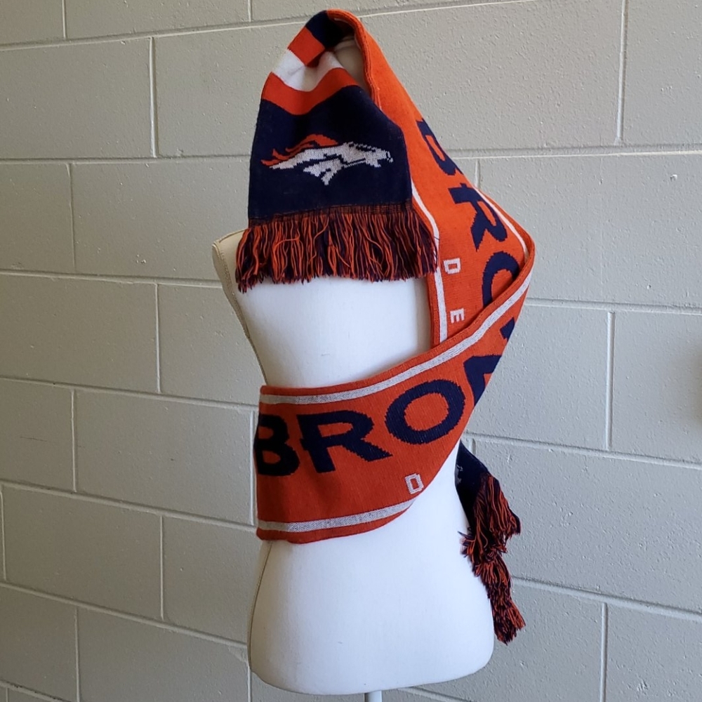 Broncos Knit Double Sided Winter Scarf
